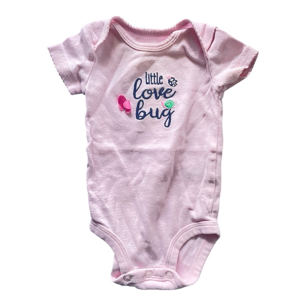 Pink 'Little Love Bug' Baby Girl Onesie